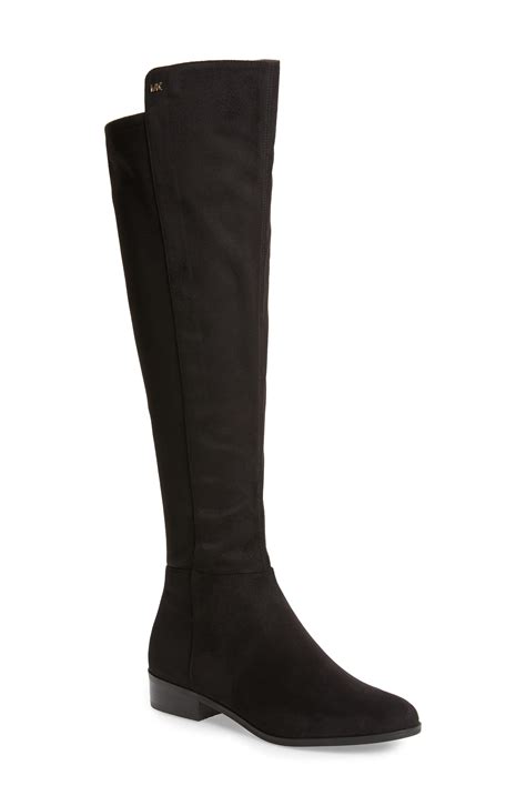 over the knee black leather boots michael kors|Michael Kors bromley black boots.